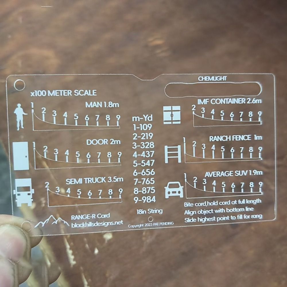 Acrylic Durable Range Finder C - огляд і ціна Hunting Outdoors Card